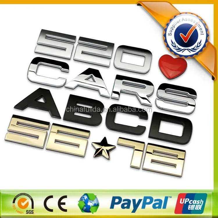 SPORT 3D07203 3M auto-adh/ésif Chrome 3D embl/ème de la voiture auto adh/ésif logo caract/ères