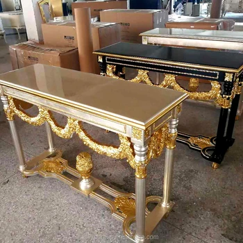 AH01-China Supplier Gold Color Antique Console Table and Home Furniture General Use and Console Table Specific Use Table Furnitu