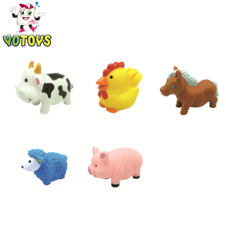 kids gifts bath toy rubber pvc farm animal toys for kids 2018