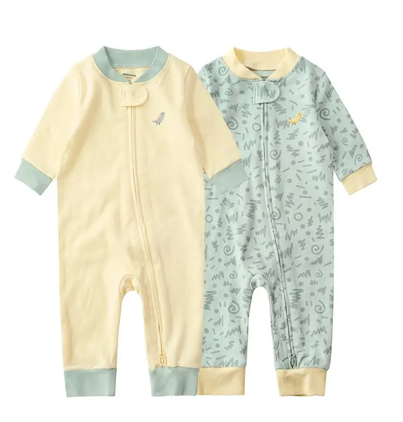 manufacturer Newborn pajama set 2-Piece  bay sleeping suit set  with printing pajamas without foot