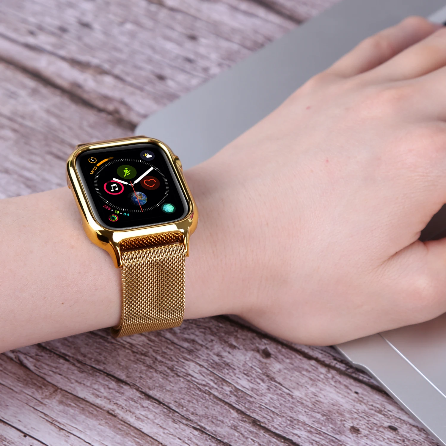 スマートフォン/携帯電話 その他 Apple Watch Series GPS Cellular, 45mm Gold Stainless Steel Case 