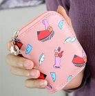Coin Bags Custom Women PU Leather Small Wallet Card Holder Zip Coin Pocket Purse Money Credit Card Female Bags