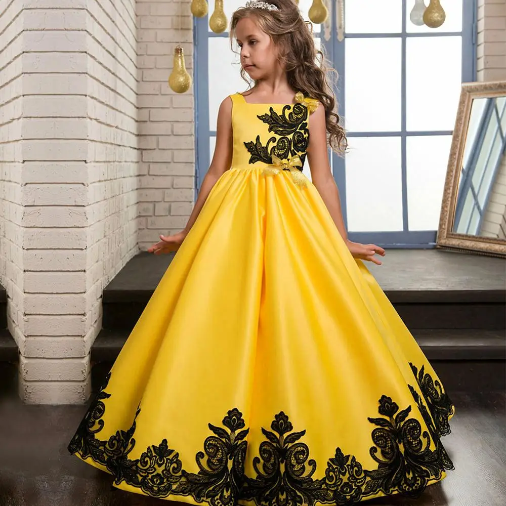 Lace Satin Kids Dresses For Girls ...