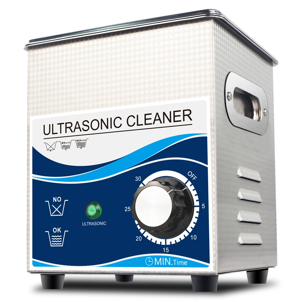 2L Ultrasonic Cleaner 120W with Heating Knob for Golden Sliver