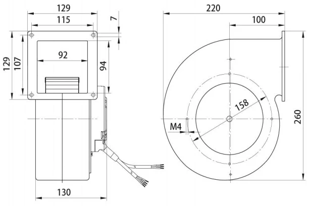 Centrifugal Blower, 230V, 50Hz, 250W - detail 8