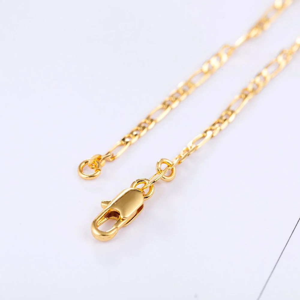 Hainon Wholesale 3mm Figaro Chain Gold 