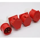 Plug Socket 4 Pins 16A Nylon66 Material IP44 Electrical Industrial Plug Socket