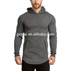 Quick Dry Hoodie Manufacturers Custom Men Zipper Pocket Plain Grey Quick Dry Hoodies