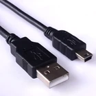Black Cable Factory USB 2.0 A Male To Mini 5 Pin Cable AM To M5P Beige Black Or Red Jacket