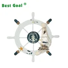 Nautical Nauticalwood Wall Decoration Wood Nautical Beach Wooden Boat Ship Steering Wheel Home Wall Decor