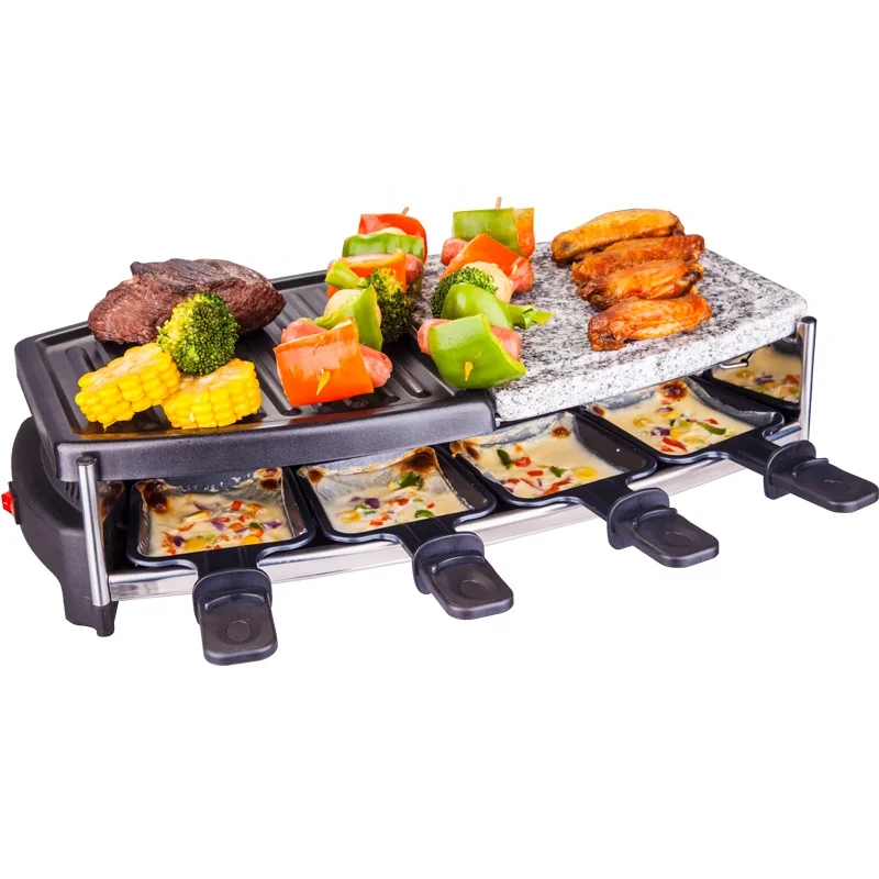 een vuurtje stoken Oude man Enten Indoor 8-person Stone Plate Electrical Griddle Raclette Cheese Bbq Kebab  Grill - Buy Home Electric Raclette Grill,Table Top Electric Bbq Grill, Raclette Pan Bbq Grill Product on Alibaba.com