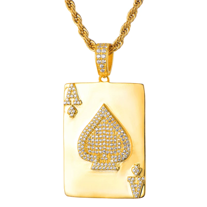 ace of spades gold chain