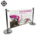 Cafe Banners And Stand Commercial Customized Printed Retractable Outdoor Banner Stand Display Cafe Barriers
