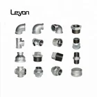 Hot dip galvanized pipe fitting malleable casting iron GI pipe plumbing materials elbow tee socket coupling fittings