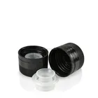 Cap Glass 31.5MM BLACK TAMPER EVIDENT OIL BOTTLE CAP POURER INSERT For Olive Glass Bottles