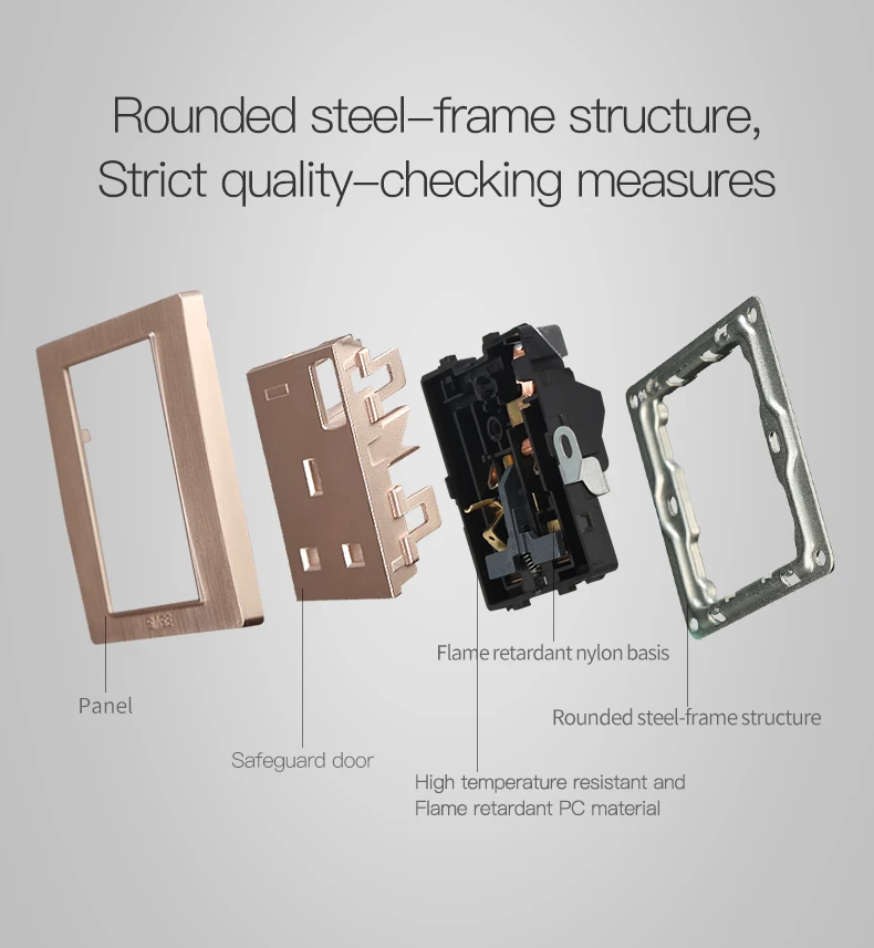 SIASE 86MM 1 GANG gold electrical single blank wall switch plate