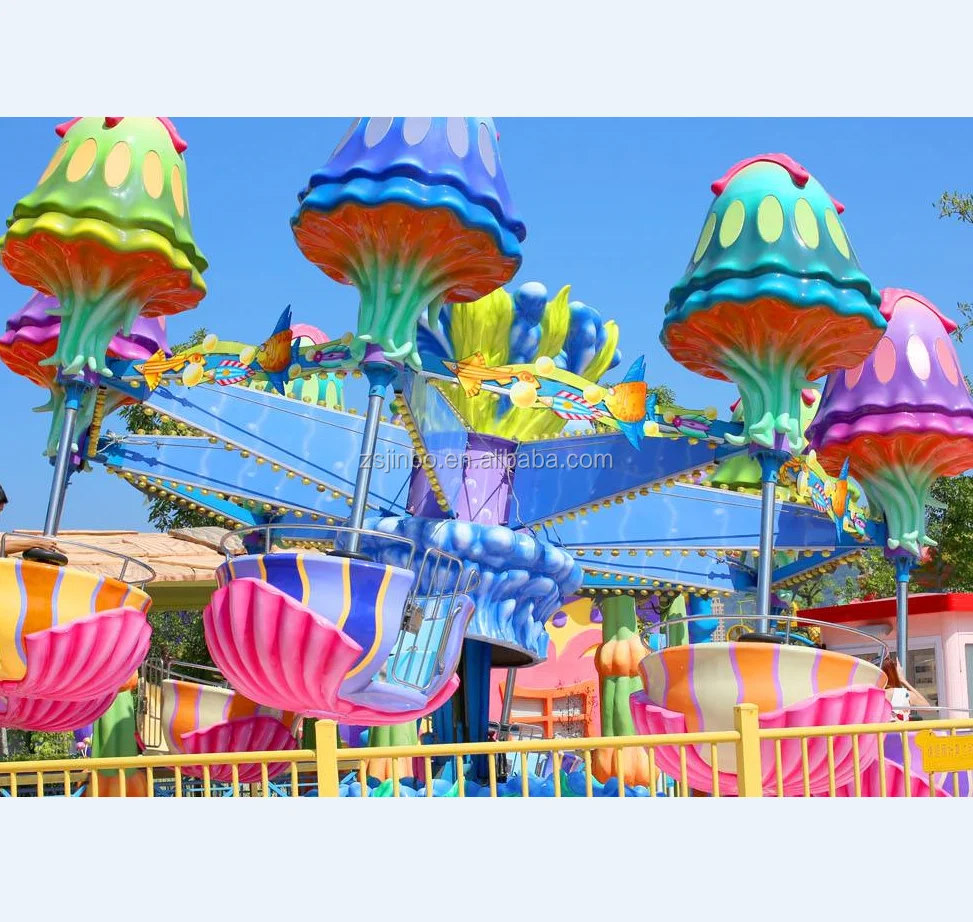 Funfair Outdoor Carnival Rides Free Jellyfish Games For Adults Amusement Happy Swinger Spinning Ride