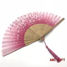 Big Hand Fan 21cm Chinese Bamboo Fan Chinese Custom Big Silk Beautiful Wedding Bamboo Hand Fan Folding