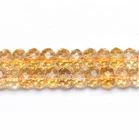 Citrine AA Grade Natural Citrine Crystals Healing Rondelles Faceted Beads For Jewelry Making