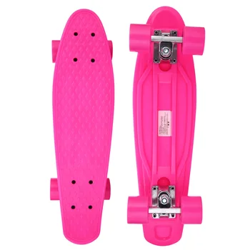 Customized professional 22 inch PP skateboard with flashing wheels high quality