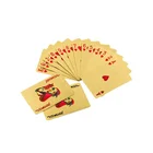 Game Poker P0002B 24K Waterproof Printing Play Table Game Poker Customized Playing Card Gold Foil