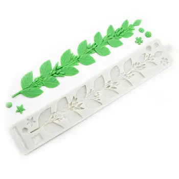Jasmine Leaf 3D Rose Flower silicone mold fondant cake chocolate candy jelly silicone mold DIY baking tool