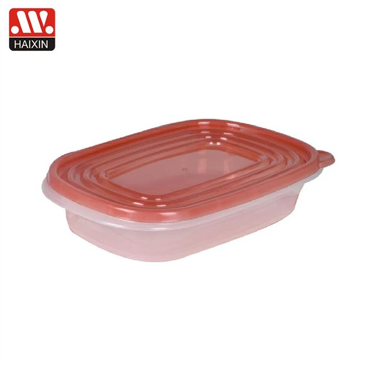 Haixing Plastic 950nl Food Container Set of 2pcs Reusable large Food Box for Snack Keep Fresh