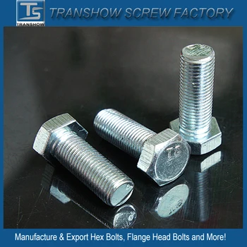 Standard ASME B18.2.1-2010 UNF Threaded Hex Bolt, View Hex Bolt, TS ...