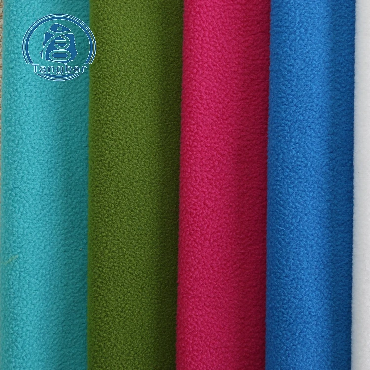 Knit Polyester Polar Fleece and Sherpa Fleece Bonded Fabric