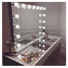 Mirror Lights Vanity Lights Hollywood Hollywood Makeup Vanity Mirror With LED Lights Led Vanity Touch Screen Mirror