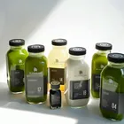 Cap Glass Bottle Glassglassglassglass 300ml Glass Bottle 250ml And 300ml And 500ml 8oz And 10oz And 16oz Plastic Cap French Square Clear Glass Bottle For Fresh Cold Pressed Juice