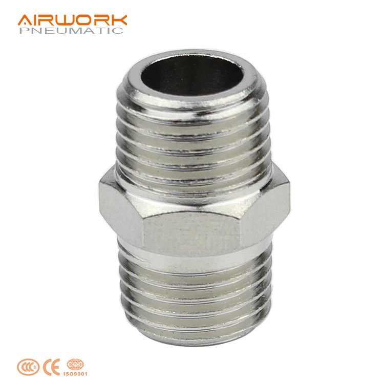 MALE BZP STRAIGHT HYDRAULIC NIPPLE PIPE FITTING UNION AIR WATER OIL-1 PCS BSP 