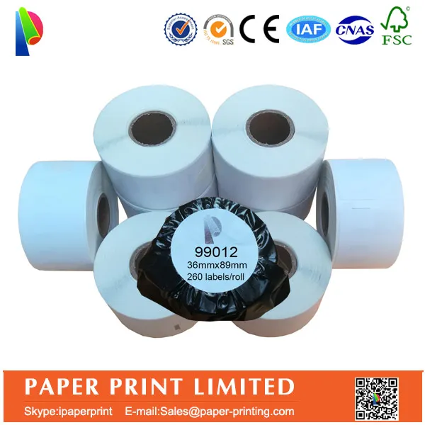 50 Roll 99012 Compatible for DYMO Address Label Rolls 36mm x 89mm 260 labels 