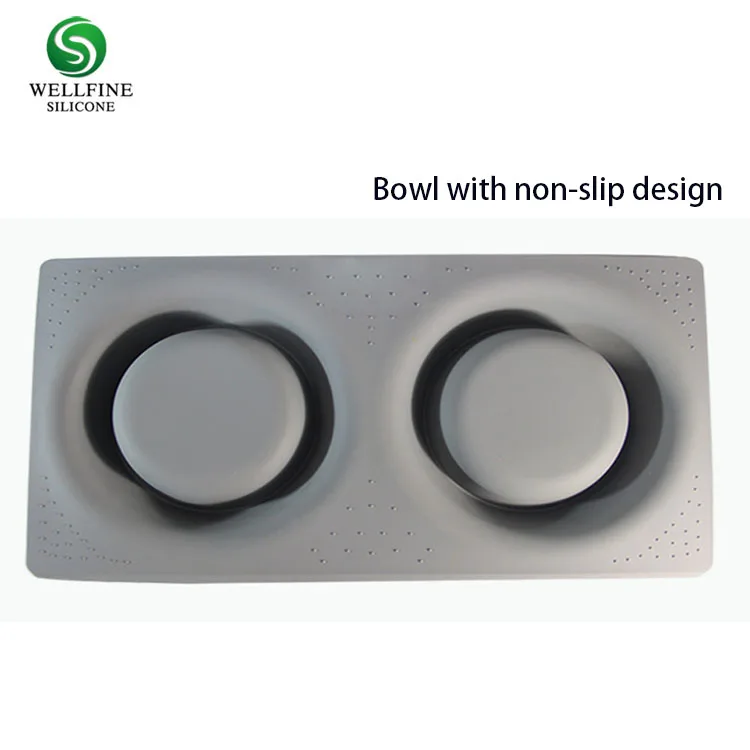 Silicone Dog Bowl, Removable Stainless Steel Dog Bowl
