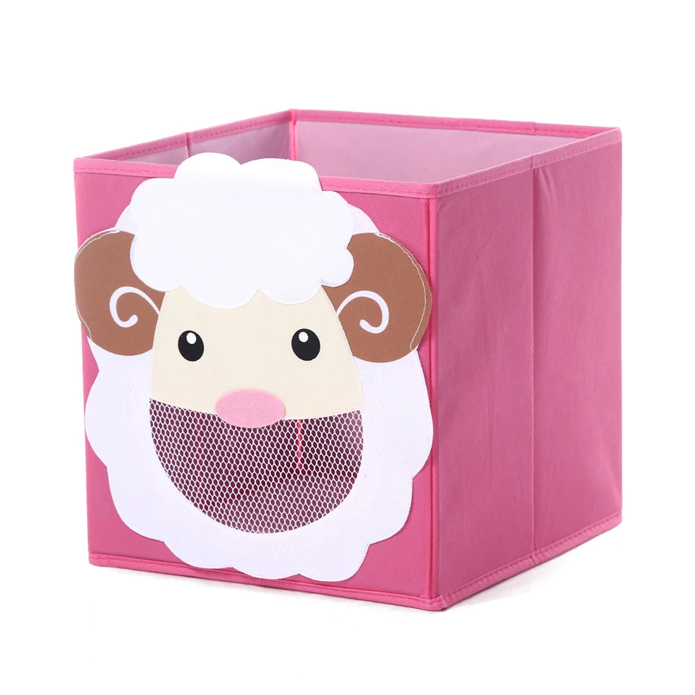 pink fabric toy box