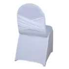 Wholesale White Spandex Chair Cover with Back Cross Stretch Slivcovers for Banquet Wedding