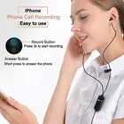 Phone Recorder Iphone Phone Recorder Multi-function Voice Recording Earphone Cell Phone Call Recorder For IPhone