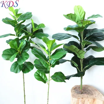 ficus lyrata Artificial plants fake ficus trees Ficuspandurata branches bonsai for home decoration garden Qin Yerong