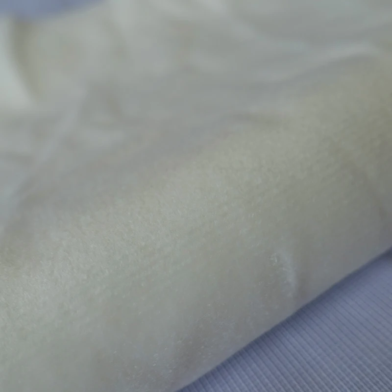 White Polyester Velvet Fabric For 