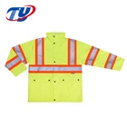 Yellow Jacket Yellow High Visibility Safety Reflective Jacket