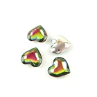 Glass Beads Multicolored 45mm Love Heart Crystal Beads 1 Hole Glass Chandelier Pendant