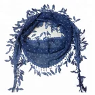 Wholesale new fashion cotton polyester triangle lace scarf