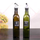 Oil Bottle Pump Pump Glass Bottle With Pump 500ml Square Glass Cooking Oil Cooking Wine Bottle With Pump