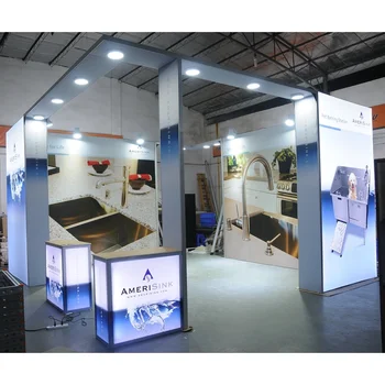 Recyclable island modular 6x6 or 20x20 Trade Show Exhibits Display Booth
