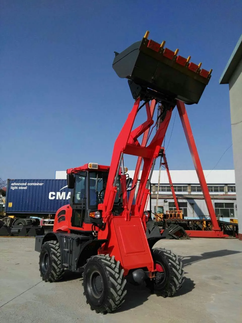 Chinese New Design 4x4 Mini Loader Wheel Loader Zl 08 Avant Mini Wheel