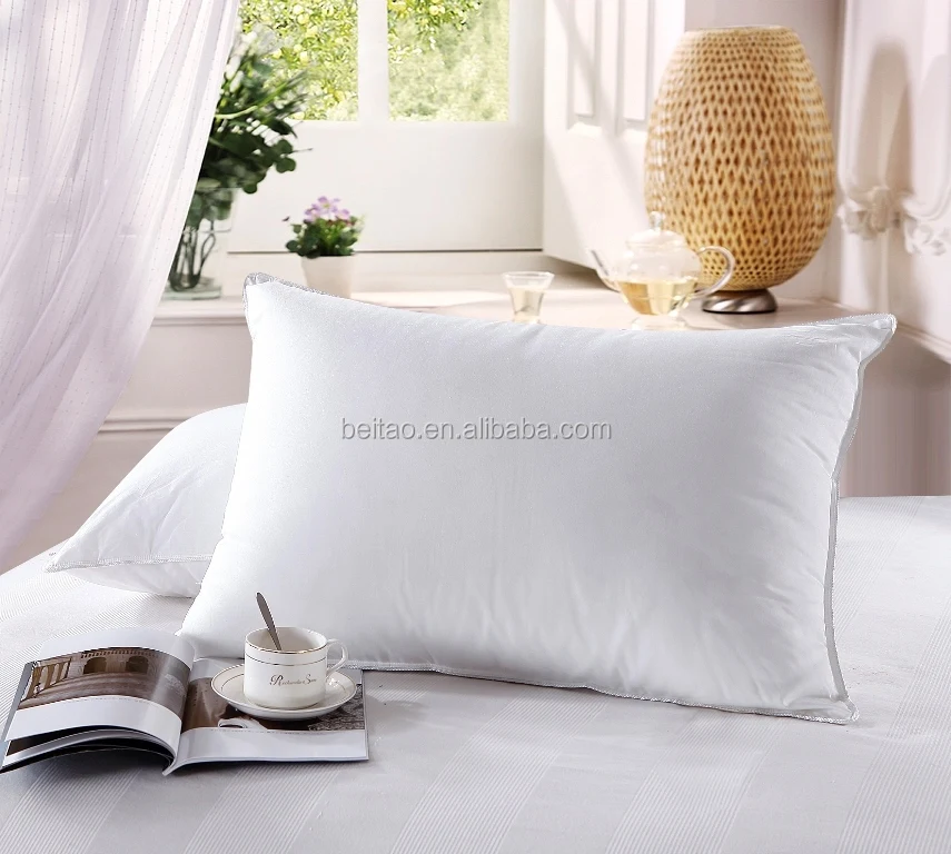 100% Cotton Single Firm Pillows King 500 Thread Count Down Filled Pillow 
