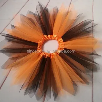 2014 kids halloween orange black costumes tutu skirt for kids