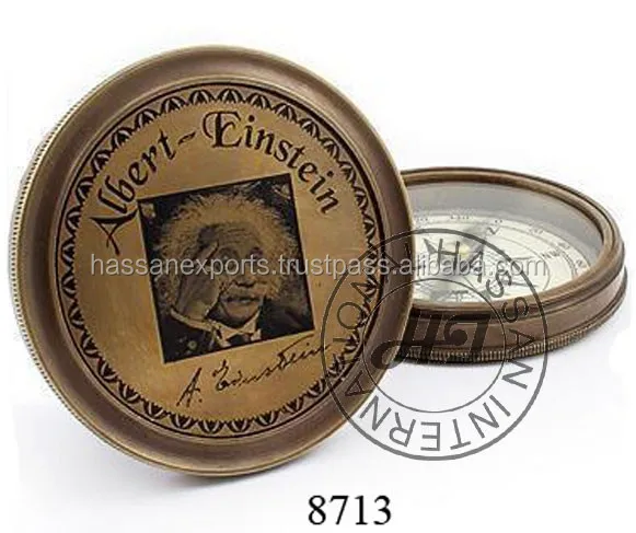 Details about   Einstein London Open Face Compass Collectible With Wooden Box Nautical Marine 