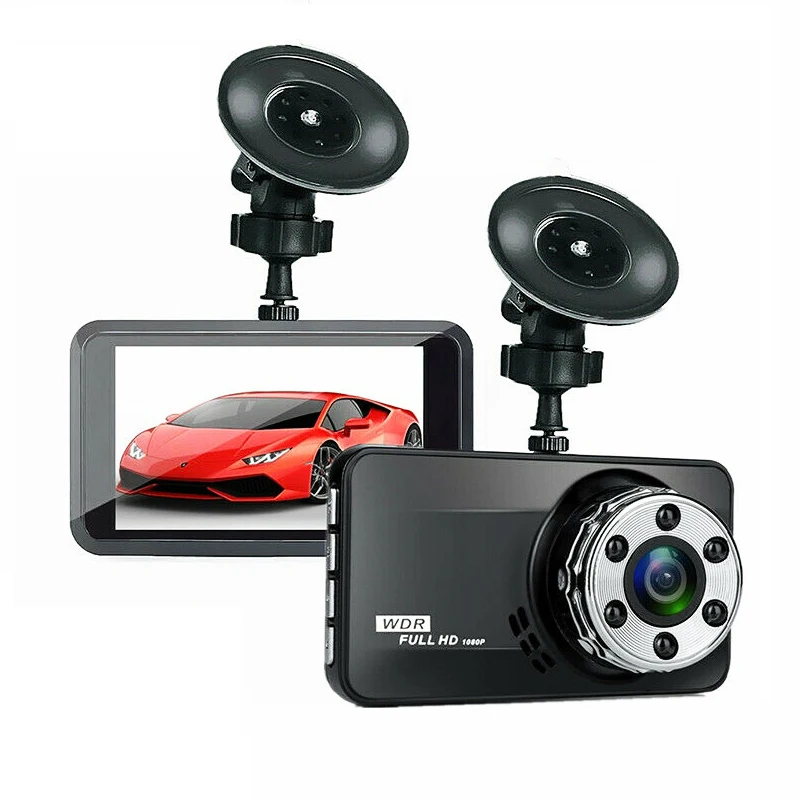 AGracy Dash Cam Full HD 1080P 3.0 LCD Screen 170° Wide Angle Car Dash Cams DVR Dashboard Camera Built In G-Sensor Loop Recording Black WDR 