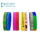 Rubber Bracelet Wholesale No Minimum Bulk Cheap Custom Logo Printing Luminous Rubber Bracelet Silicone Glow Wristband